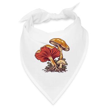Pilzkiemen und -kappen - Bandana - Weiß - Vorne