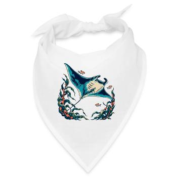 Ozeanstrahl unter Kelp - Bandana - Weiß - Vorne