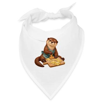 Otter formt Ravioli - Bandana - Weiß - Vorne