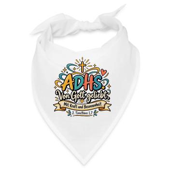 ADHS Liebe Gottes Kraft - Bandana - Weiß - Vorne