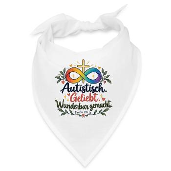 Autistisch Geliebt Infinity Kreuz - Bandana - Weiß - Vorne