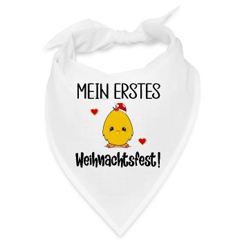 Mein erstes Weihnachtsfest Küken - Bandana - Weiß - Vorne