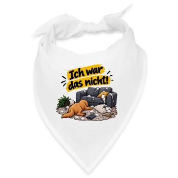 Ich war das nicht! – Lustiger Hund - Bandana - Weiß - Vorne