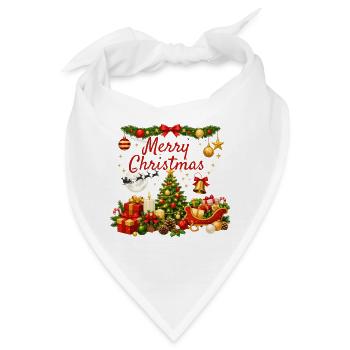 Helles und traditionelles Weihnachten - Bandana - Weiß - Vorne