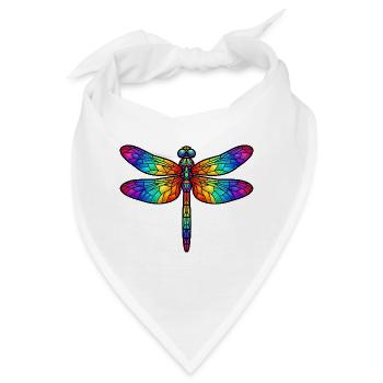 Formulierung: Buntglas Regenbogen Insekt Kunst T-Shirt - Bandana - Weiß - Vorne