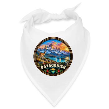 Chilenische Patagonien Landschaft Natur Wandern - Bandana - Weiß - Vorne