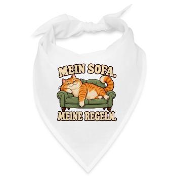 Mein Sofa, meine Regeln - Lustige Katze - Bandana - Weiß - Vorne