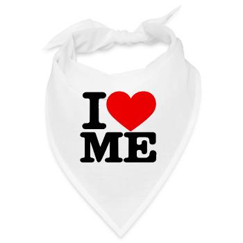 I Love Me – Selbstliebe Statement - Bandana - Weiß - Vorne