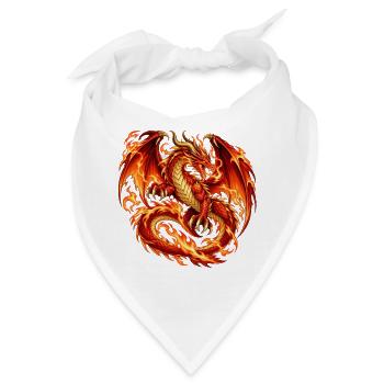 Inferno-Feuerdrache - Bandana - Weiß - Vorne