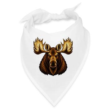 Der Elchbulle - Bandana - Weiß - Vorne