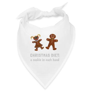 Christmas Diet - Lebkuchen Paar - Bandana - Weiß - Vorne