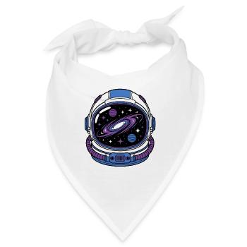 Astronaut Helm Galaxie Visier Weltraum Vektor Shir - Bandana - Weiß - Vorne