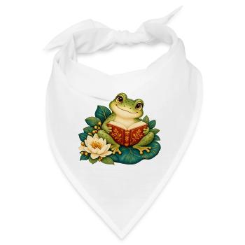 Froschleser auf Seerosen - Bandana - Weiß - Vorne