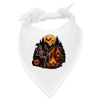 Skelett Camping: Gemütlich bis in die Knochen! - Bandana - Weiß - Vorne
