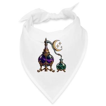Mondbeschienenes alchemistisches Stillleben - Bandana - Weiß - Vorne