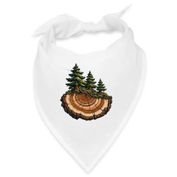 Baumringe werden zum Wald - Bandana - Weiß - Vorne