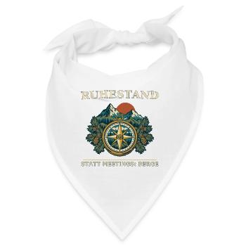 Ruhestand statt Meetings: Berge - Bandana - Weiß - Vorne