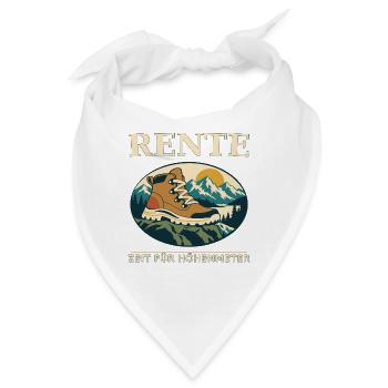Rente: Zeit für Höhenmeter - Bandana - Weiß - Vorne