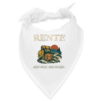Rente: Neue Wege, kein Wecker - Bandana - Weiß - Vorne