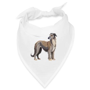Irischer Wolfshund stehend - Bandana - Weiß - Vorne