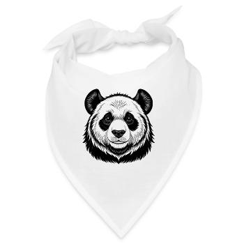 Pandakopf - Bandana - Weiß - Vorne