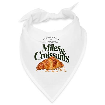 Zuerst laufen, später Croissant – Running & Coffee Club - Bandana - Weiß - Vorne