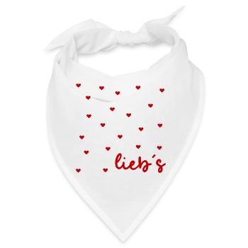 Wertschätzung Herz Liebe - Bandana - Weiß - Vorne