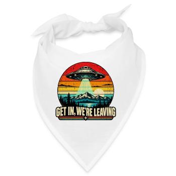 UFO Sunset Retro Tee - Bandana - Weiß - Vorne