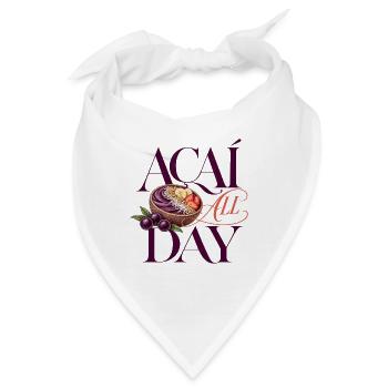 Açaí All Day Bowl - Acai Bowl Design - Bandana - Weiß - Vorne