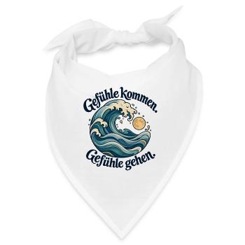Gefühle kommen und gehen - Bandana - Weiß - Vorne