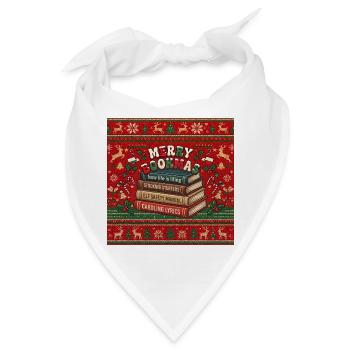 Merry Bookmas - Bandana - Weiß - Vorne