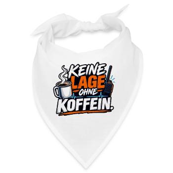 Keine Lage Ohne Koffein - Bandana - Weiß - Vorne