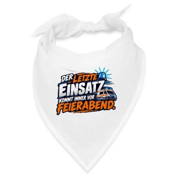 Letzter Einsatz Feierabend - Bandana - Weiß - Vorne