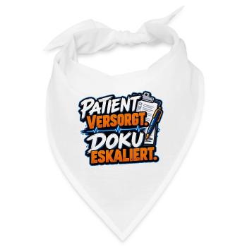 Patient versorgt, Doku eskaliert - Bandana - Weiß - Vorne