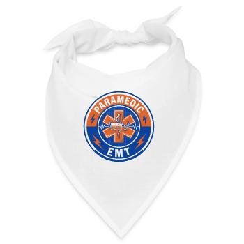 Vintage Paramedic EMT Star Of Life Ambulanzdeckel - Bandana - Weiß - Vorne