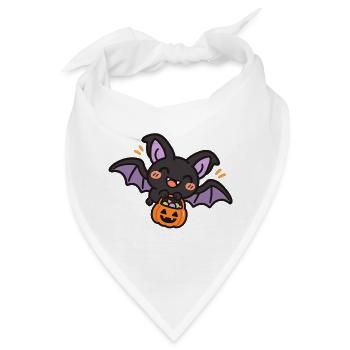 Süße Fledermaus mit Süßigkeiten - Bandana - Weiß - Vorne