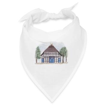 Fachwerkhaus im Aquarellstil  - Bandana - Weiß - Vorne
