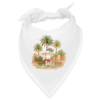 Weihnachten unter Palmen - Bandana - Weiß - Vorne