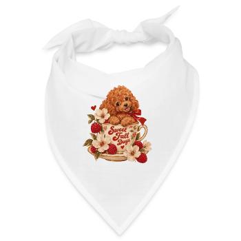 Sweet Fall Days Poodle - Bandana - Weiß - Vorne