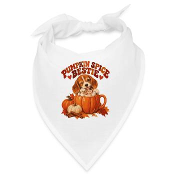 Pumpkin Spice Bestie - Bandana - Weiß - Vorne