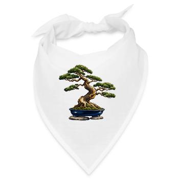 Windgepeitschter Bonsai in einem Indigo-Topf - Bandana - Weiß - Vorne