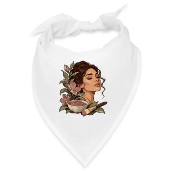 Botanisches Gesichtsritual - Bandana - Weiß - Vorne