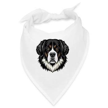 Bernhardiner Hundekopf - Bandana - Weiß - Vorne