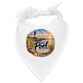 Insel Poel Ostseeluft Design - Bandana - Weiß - Vorne