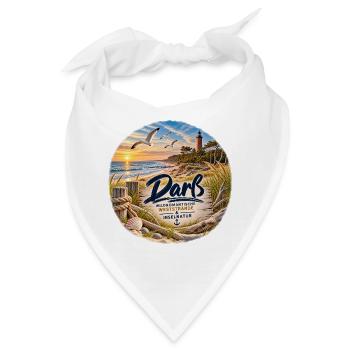 Darß Westküstenzauber Strandbild - Bandana - Weiß - Vorne