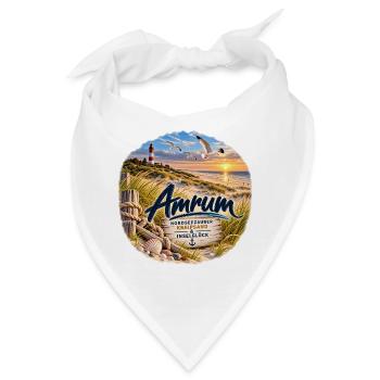 Amrum Nordseezauber Strandglück - Bandana - Weiß - Vorne