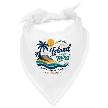 Island Mind – Gute Vibes Insel - Bandana - Weiß - Vorne