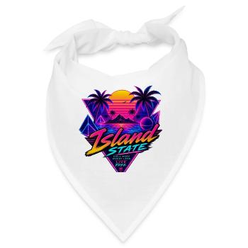 Insel Neon Retro Sunset - Bandana - Weiß - Vorne