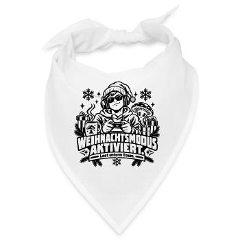 Weihnachtsmodus aktiviert: Lustiges Gamer-Geschenk - Bandana - Weiß - Vorne