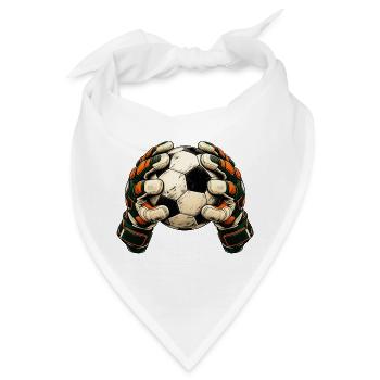 Torwart Geschenk - Fußball und Handschuhe - Bandana - Weiß - Vorne